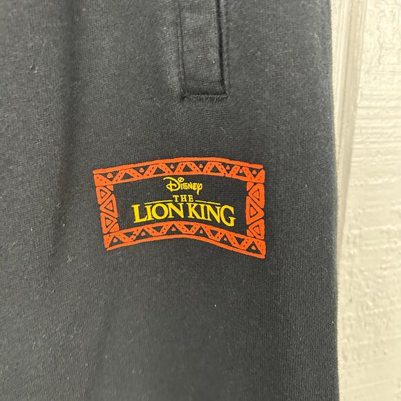 Disney Lion King Wide Leg Sweatpants Lounge Graphic Simba Black Women L - Picture 3 of 8